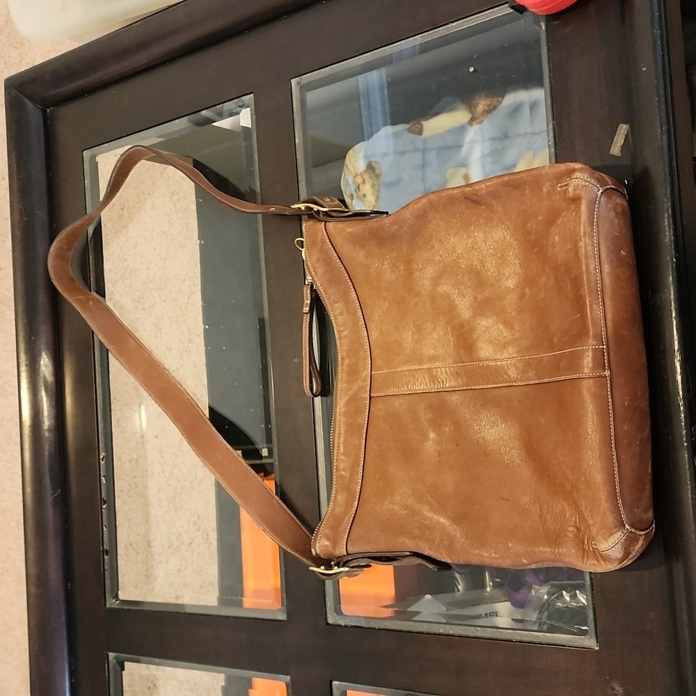Coach Sachel.  Brown Leather.